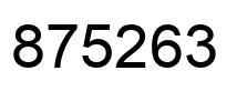 Number 875263 black image