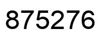 Number 875276 black image