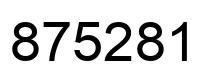 Number 875281 black image