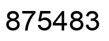 Number 875483 black image