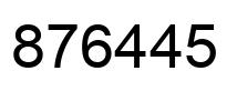 Number 876445 black image