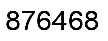 Number 876468 black image