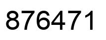 Number 876471 black image
