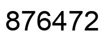 Number 876472 black image