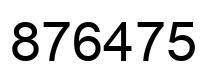 Number 876475 black image