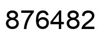 Number 876482 black image
