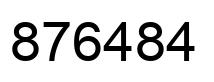Number 876484 black image