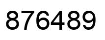 Number 876489 black image