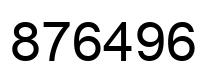 Number 876496 black image