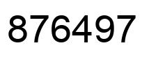 Number 876497 black image