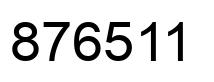 Number 876511 black image
