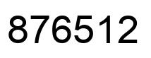 Number 876512 black image