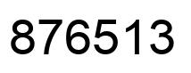 Number 876513 black image