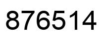 Number 876514 black image