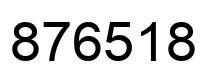 Number 876518 black image