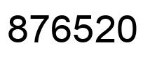 Number 876520 black image
