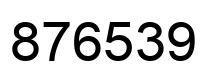 Number 876539 black image
