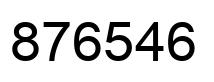Number 876546 black image