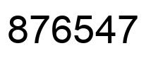 Number 876547 black image