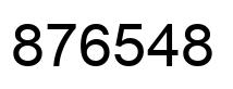 Number 876548 black image