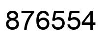 Number 876554 black image