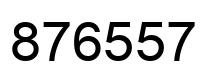 Number 876557 black image
