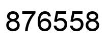 Number 876558 black image