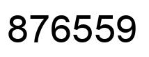 Number 876559 black image