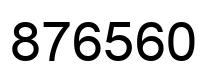 Number 876560 black image