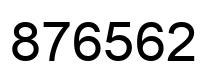 Number 876562 black image