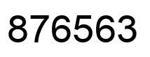 Number 876563 black image