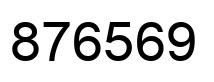Number 876569 black image
