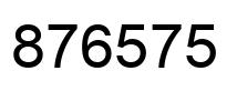 Number 876575 black image