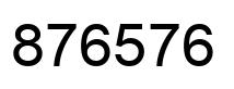 Number 876576 black image