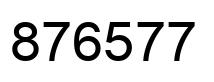 Number 876577 black image
