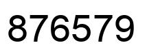 Number 876579 black image