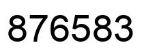 Number 876583 black image