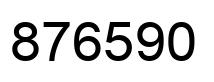 Number 876590 black image