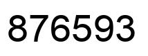 Number 876593 black image