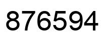 Number 876594 black image