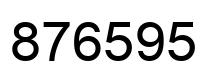 Number 876595 black image