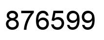 Number 876599 black image