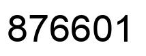 Number 876601 black image