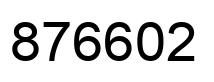 Number 876602 black image