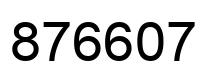 Number 876607 black image