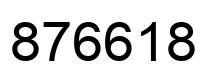 Number 876618 black image