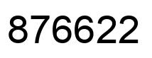 Number 876622 black image