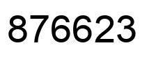 Number 876623 black image