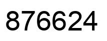 Number 876624 black image