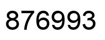 Number 876993 black image